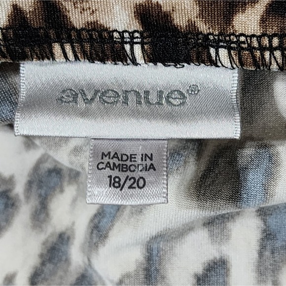 Avenue leopard print stretch v‎ neck dress plus size 18 20 2X - Picture 6 of 7